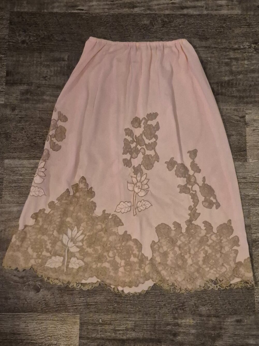 Vintage Floral Lace Slip XS-Medium